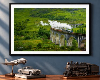 Hogwarts Express Jacobite Photo, Glenfinnan Viaduct Highlands Print, Scotland Wall Art
