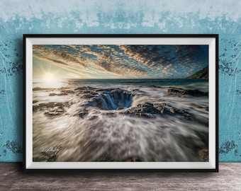 Thor's Well Photograph: Oregon Coast Landscape (Sunrise or Sunset)