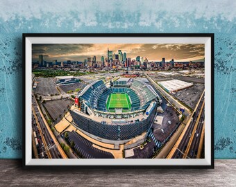 Philadelphia Eagles Stadium Print, Lincoln Financial Field (Sunset Aerial View)