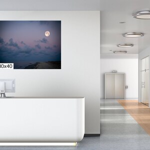 Moon Over Shoreline/Coastline Print/Canvas/Acrylic/Metal image 5