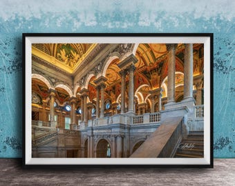 Library of Congress Washington DC Luxury Fine Art Print