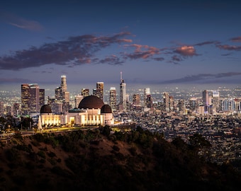 Griffith Observatory and the Los Angeles Skyline, CA - Print/Canvas/Acrylic/Metal