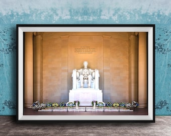 Lincoln Memorial Photograph: Washington DC Landmark (Sunrise, Unframed)
