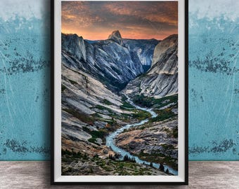 Half Dome Yosemite Poster - Sunrise Over Tunnel View