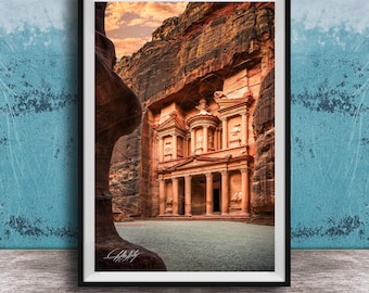 Petra Jordan Sunrise Print, The Rose City, Desert Fine Art Photography
