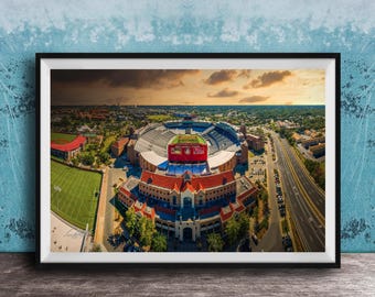 Florida State Stadium Print, Doak Campbell, Sunset Glow (Special Edition)
