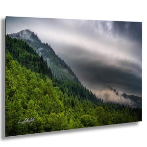 Alaska Frontier Fine Art, Mendenhall Glacier, Scenic Mountain Landscape, Wildlife Illustration, Nature Painting, Juneau Decor