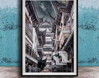 Shanghai Landmark Metal Wall Art - Travel Souvenir Decor