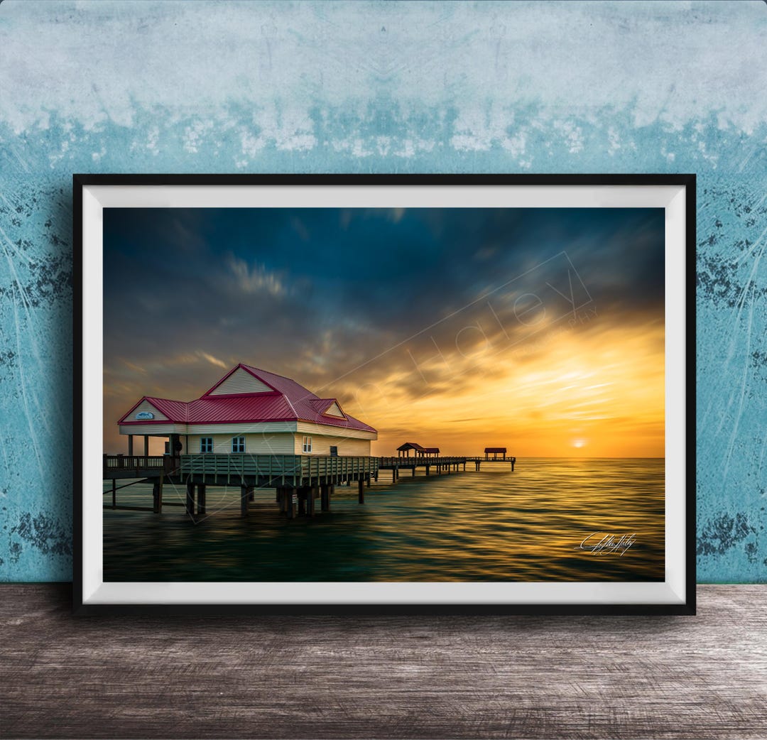 Pier 60 Sunset Wall Art - Clearwater Beach Coastal Print - Etsy