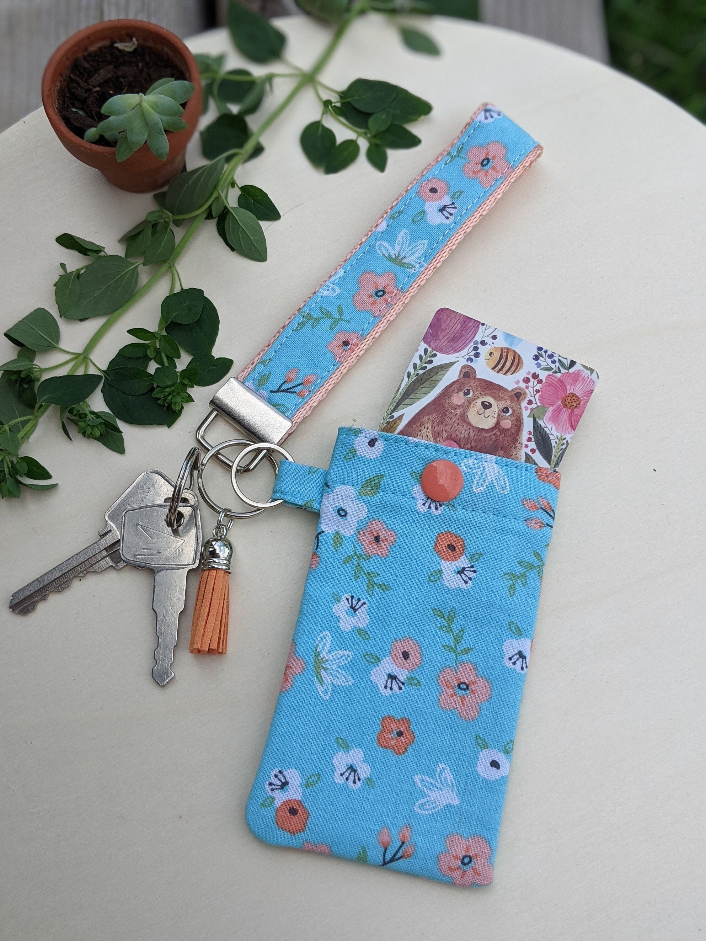 CARD HOLDER key ring pocket key ring or wallet key ring made Etsy