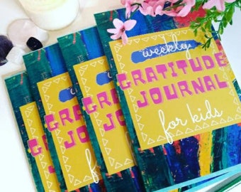 WEEKLY GRATITUDE JOURNAL For Kids | For Ages 5-12 | Healthy Habits | Daily Check List | Thankfulness | Accomplishments | Feelings | Students