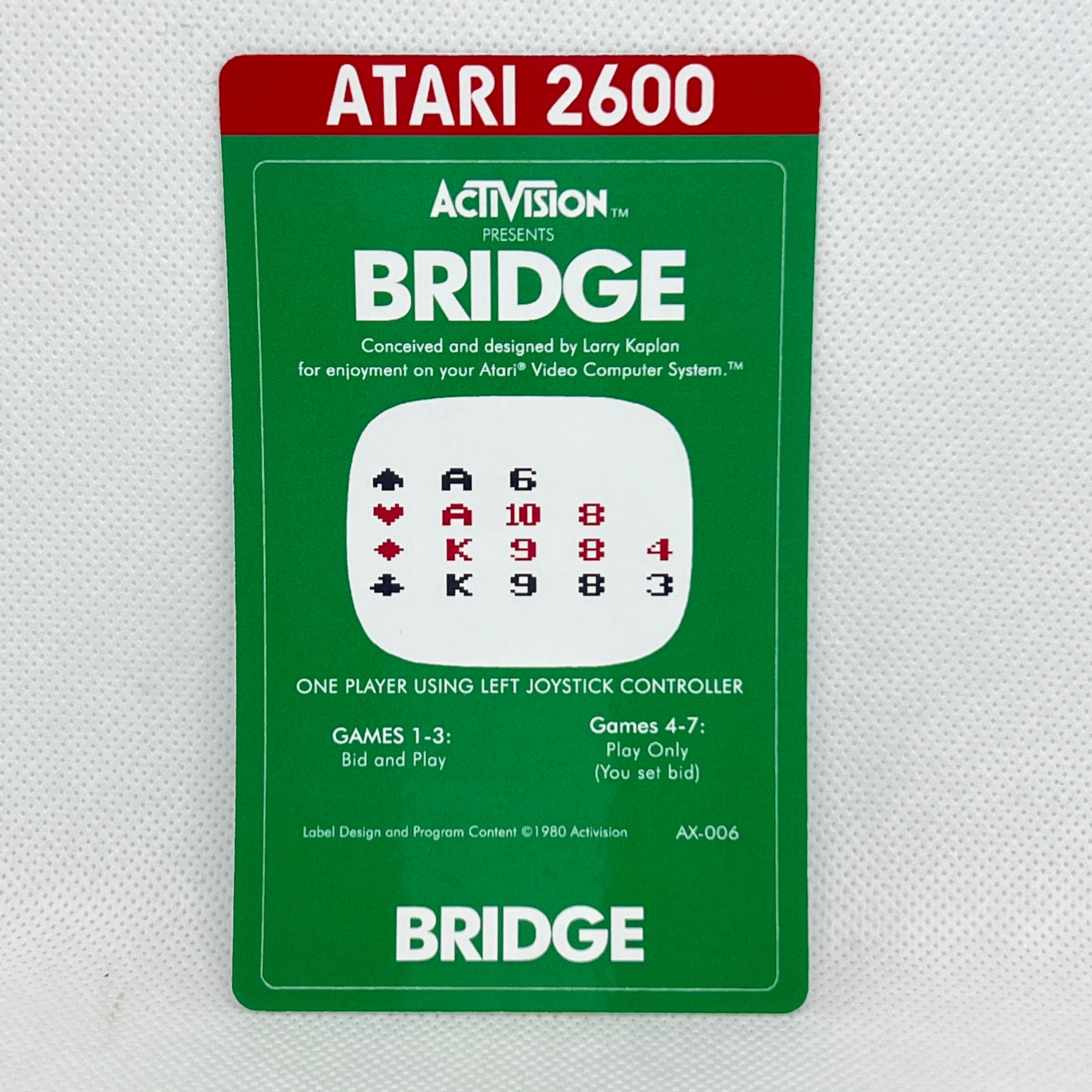 Atari 2600 Reproduction Label Bridge - Etsy