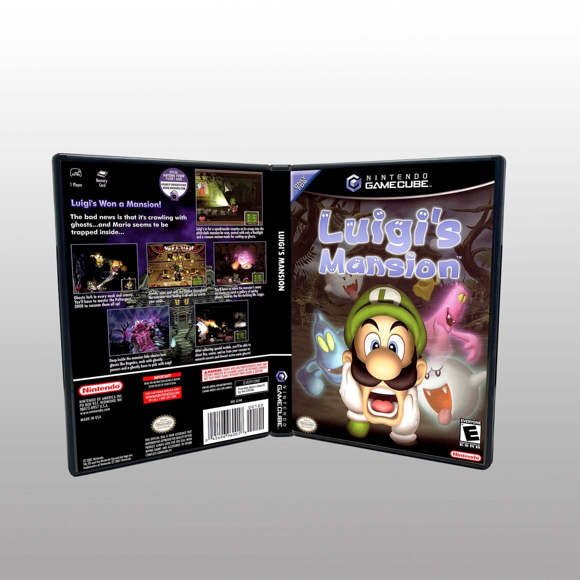 Gamecube Replacement Case NO GAME Luigi's Mansion Etsy