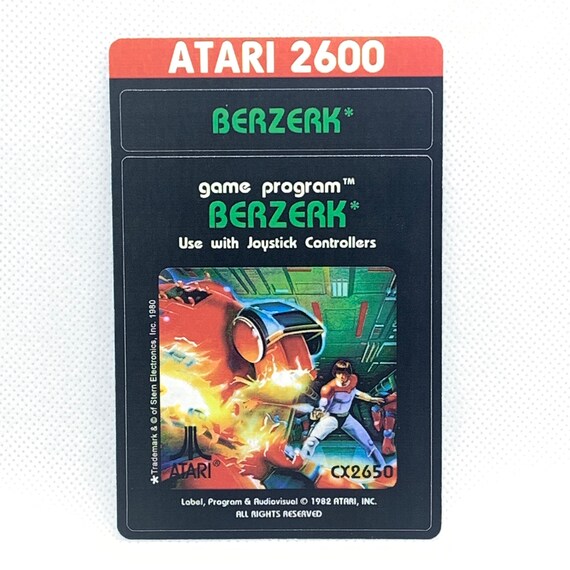 Atari 2600 Reproduction Label Berzerk - Etsy