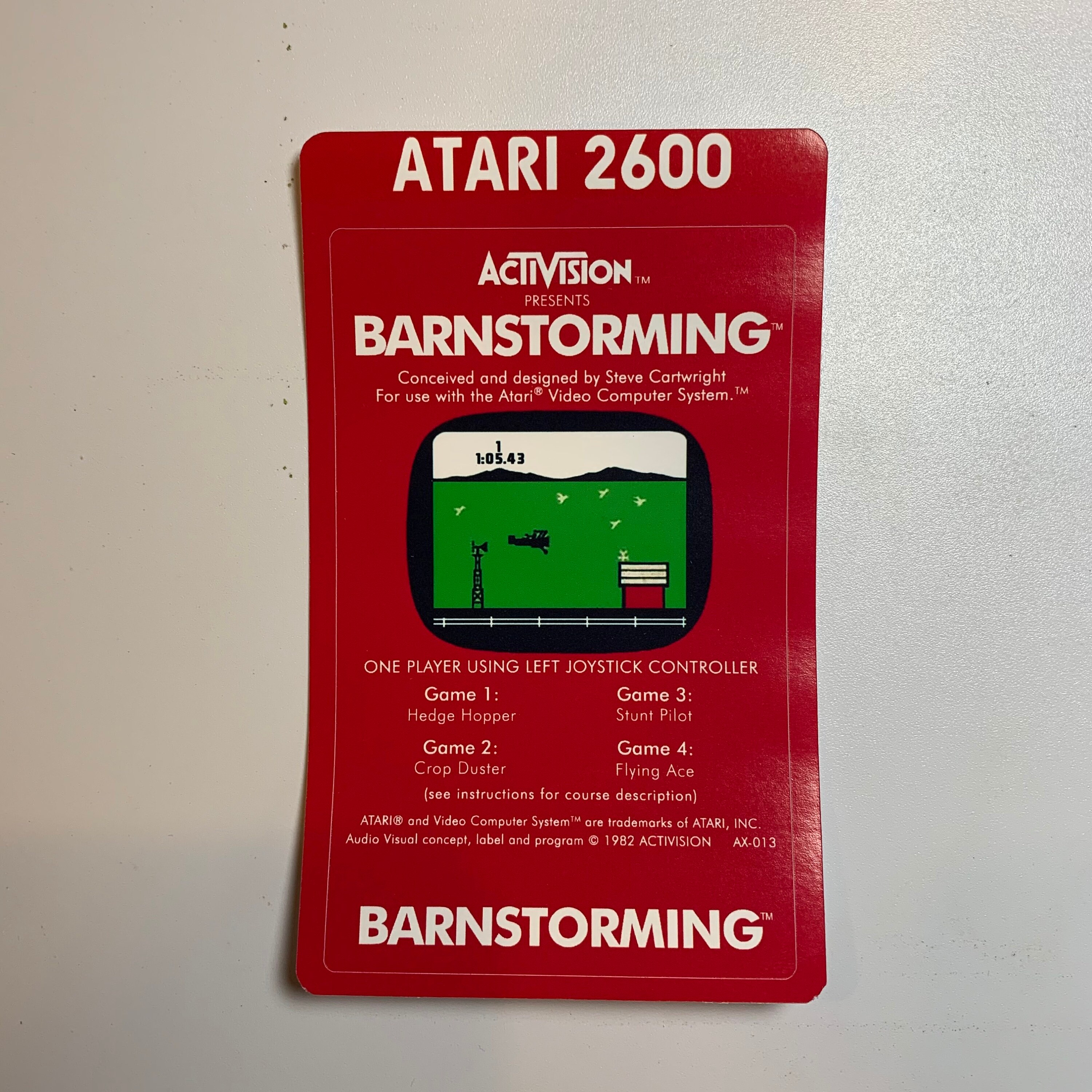 Atari 2600 Reproduction Label Barnstorming - Etsy