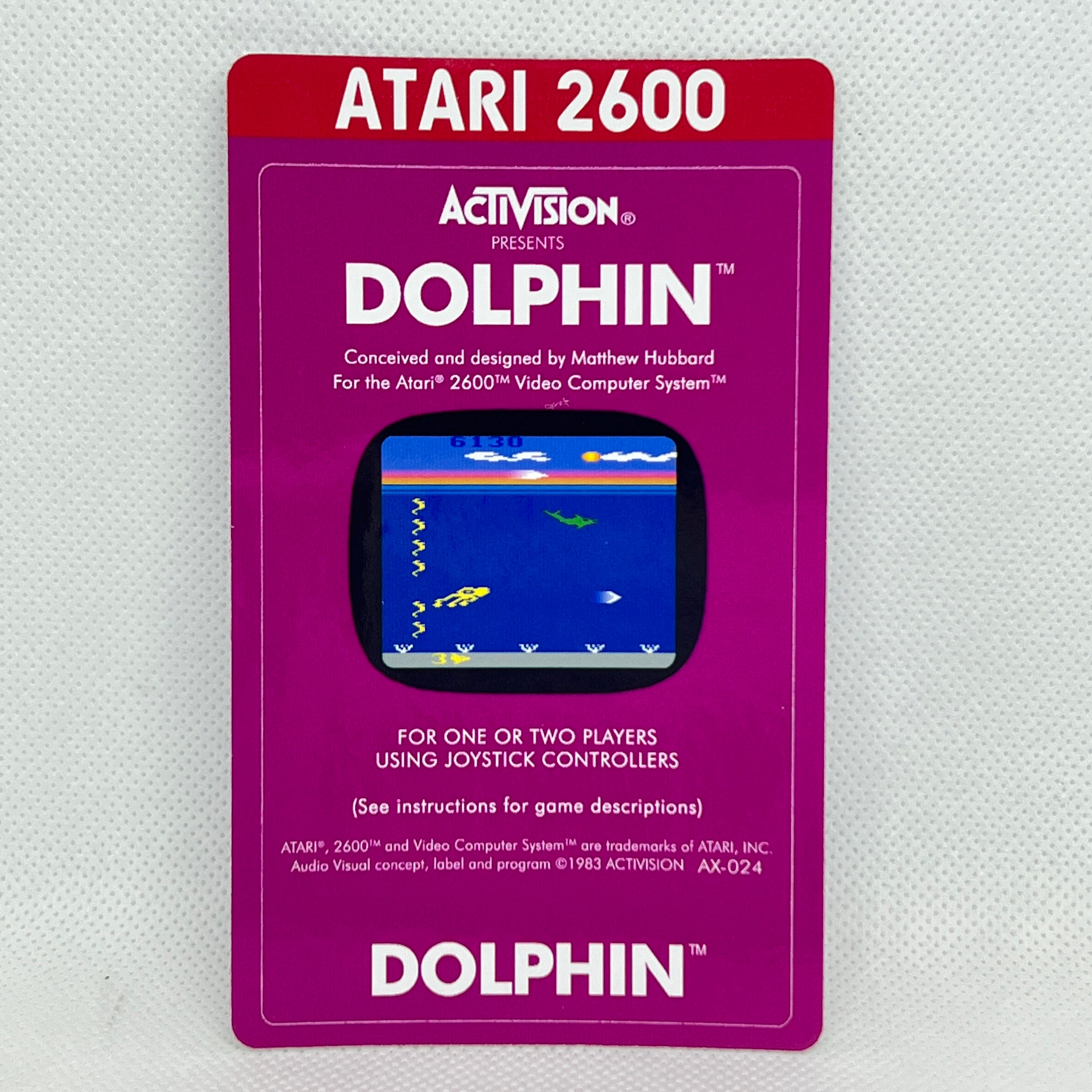 Atari 2600 Reproduction Label Dolphin - Etsy Hong Kong