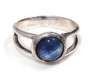 Kyanite Silver Ring 925 sterling silverNatural gemstone HandmadeBlue crystal Blue Kyanite Crystal properties