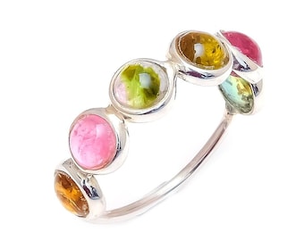 Watermelon Tourmaline Ring, Rare Bicolor Handmade Ring 925 Sterling Silver, Best valentine Gift, Handmade  Ring, Tourmaline Ring, Gift Ring