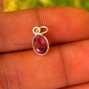 Dije de turmalina rosa, colgante de turmalina rosa natural, dije de turmalina, dije de turmalina hecho a mano, colgante de piedra natal de octubre, dije de regalo