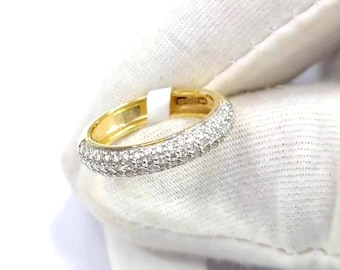 18K Solid Gold Diamond Signet Ring, Minimalist Sparkling Ring, Skinny Pave Ring, Pinky Ring, Dainty Gold Tiny Ring, Engagement 18K Gold Ring