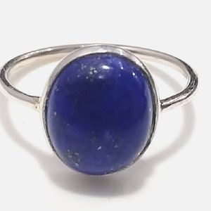 Natural Lapis Lazuli Ring, 925 Sterling Silver Handmade Ring, Natural Lapis Lazuli Ring, Lapis Lazuli Statement Ring, Gift For Her