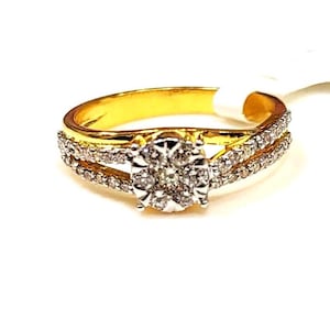Cluster Wedding Band Ring, 18k Solid Gold Thick Anniversary Band Diamond Ring, Dainty Promise Ring, Natural Diamond Solid Gold Ring, Gift