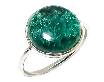 Green Aventurine Ring, 925 Sterling Silver Handmade Ring, Aventurine Birthstone Ring, Statement Ring , Green Ring, Promise Ring Gift For Her