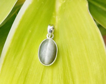 Natural Cat'S Eye Pendant, Cat's Eye Pendant, Available in all Gemstone, Handmade 925 Sterling Silver Pendant, Gift pendant