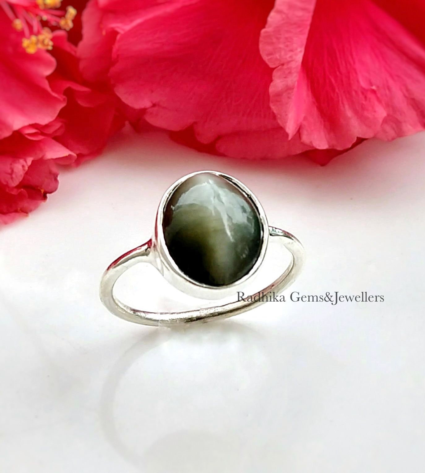 Gomed And Cats Eye Ring at Rs 4800 | जेमस्टोन रिंग in Jaipur | ID:  26754335633