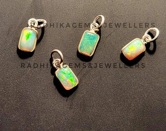 Natural Ethiopian Opal Charm, Fire Opal Pendant, Available in all Gemstone, Handmade Charm, Gift pendant, October Birthstone Pendant, Gift