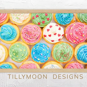 Samsung Frame TV Art Birthday Cupcakes | Colorful Iced Birthday Cake Art for the Frame TV Samsung