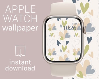 Tapeta na Apple Watch z motywem serca na Walentynki | Tapeta z wzorem serca na tarczę zegarka Apple Watch na tarcze smartwatcha