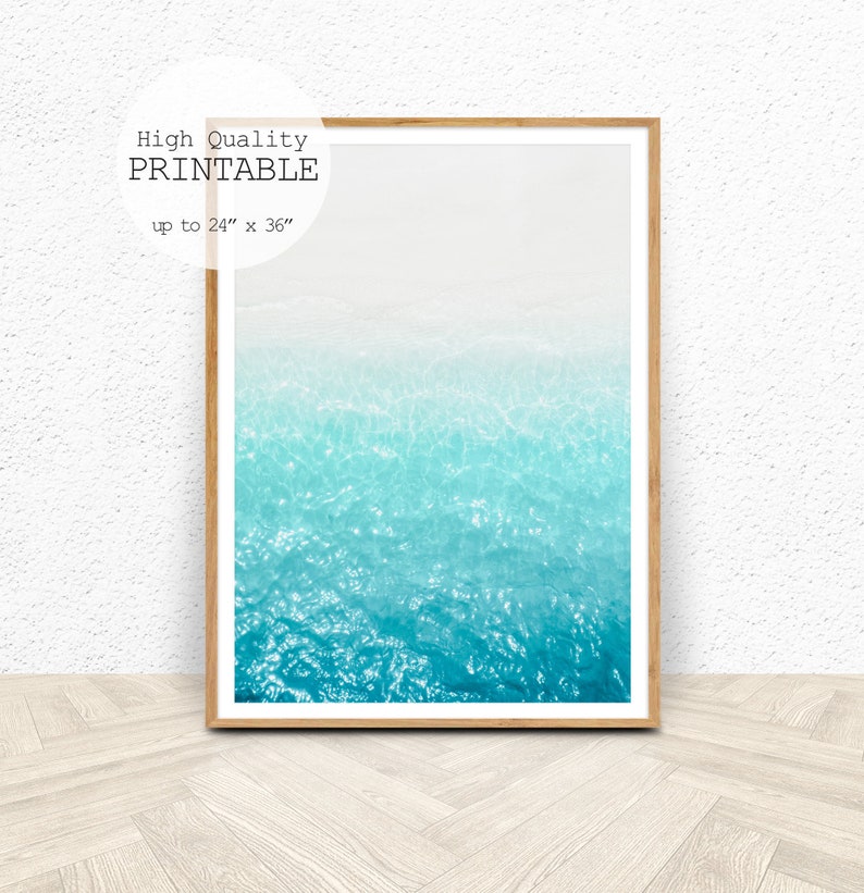 Modern Coastal Wall Art Printable Ocean Wall Art Decor Ocean - Etsy