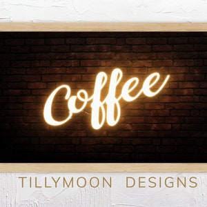 Samsung Frame TV Art Neon Coffee Sign | Coffee Art for The Frame TV | Modern Neon Sign Coffee
