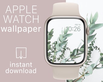 Apple Watch Wallpaper for Women | Beautiful Botanical Eucalyptus Leaves | Apple Watch Face Leaves