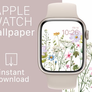 Apple Watch Wallpaper Spring Flowers | Apple Watch Face Floral Botanical Wallpaper for Smart Watch Faces