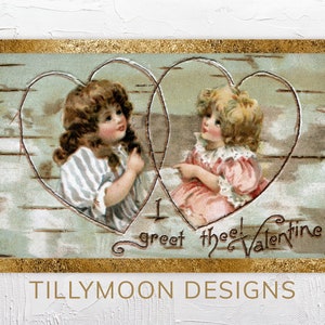 Samsung molda o dia dos namorados do vintage da arte Cartão Postal | Arte vintage de feliz dia dos namorados para The Frame ou TV LG