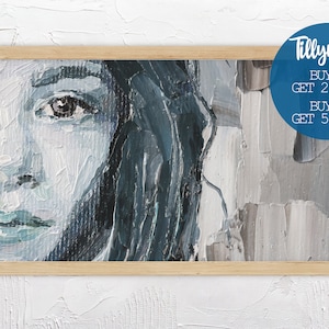 Samsung Frame TV Painting Woman Face 4K Art for Samsung Frame TV Digital Download