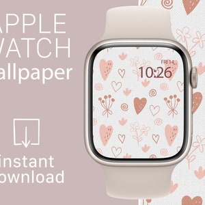 Apple Watch Wallpaper Valentines Love Heart | Apple Watch Face Heart Pattern Wallpaper for Smart Watch Faces