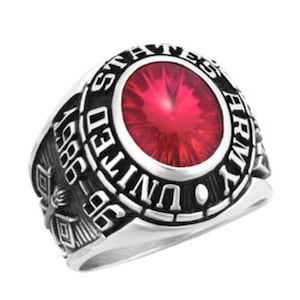 Custom Silver925 Military Ring band | Class Rings for All | Custom Graduation Ring , Graduation gift