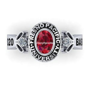 Custom New Super Class Ring | Custom High School Graduation Gift Silver925 High School Class Ring