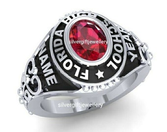 New Design Class Ring, Best and Unique Custom Personalized Graduation Ring, Graduation Gift | Graduation Ring for Her in Silver925