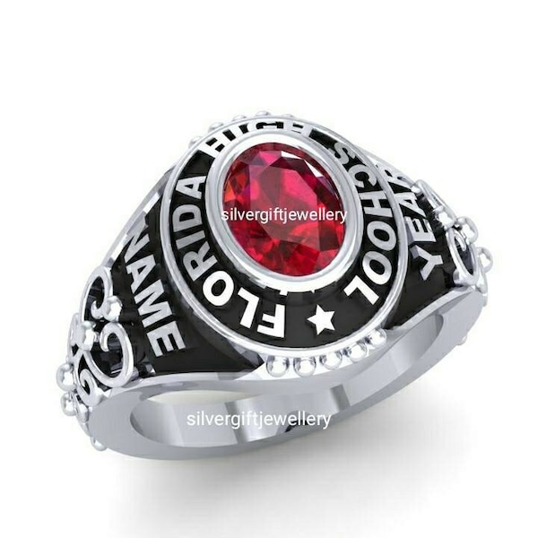 NEW DESIGN Class ring, Best and Unique design, Gift for her, Graduation ring in silver925