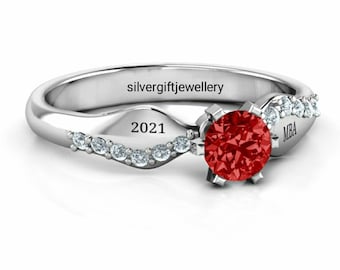 Custom Class Ring: Silver925 Graduation Ring, Any Year