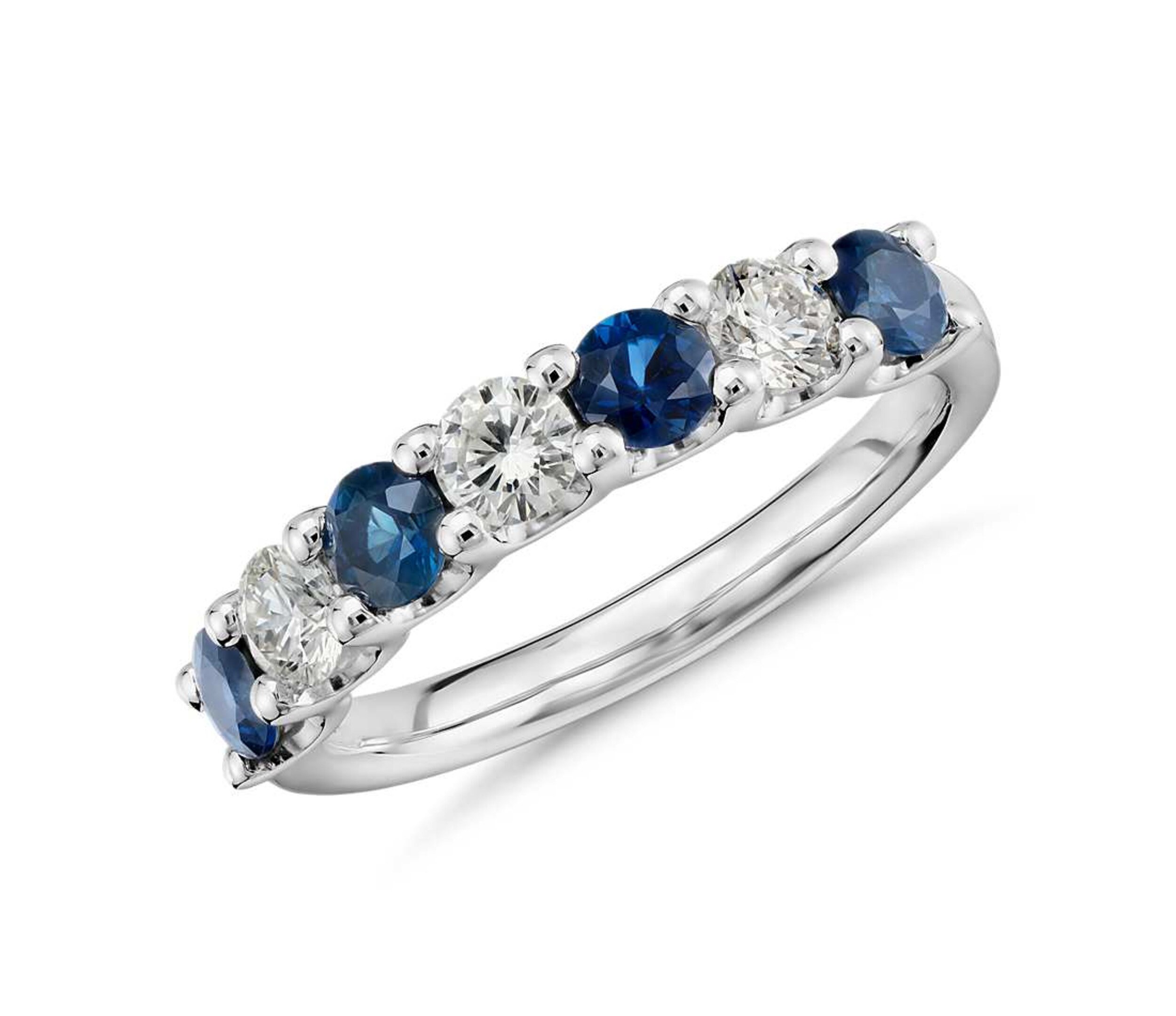 Luna sapphire and cheap diamond eternity ring