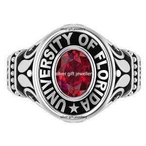 Custom Silver925 Personalized Graduation Ring, Class Rings for Woman, Class Ring Personalized Graduation Gift for Her