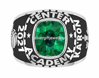 Sterling Silver High School Class Ring, Custom Graduation Gift