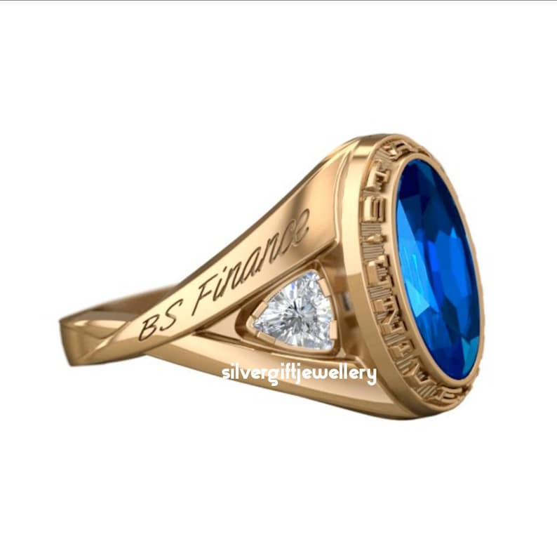 Custom Silver925 High School Class Ring Graduation Ring Etsy