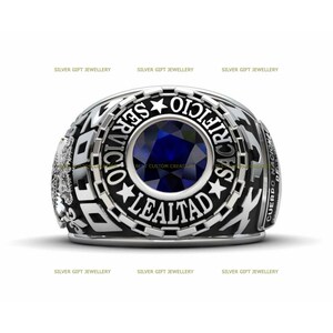 Best Cut Stone Silver925 Custom High School Class Ring , Graduation Ring , Graduation Gift for All