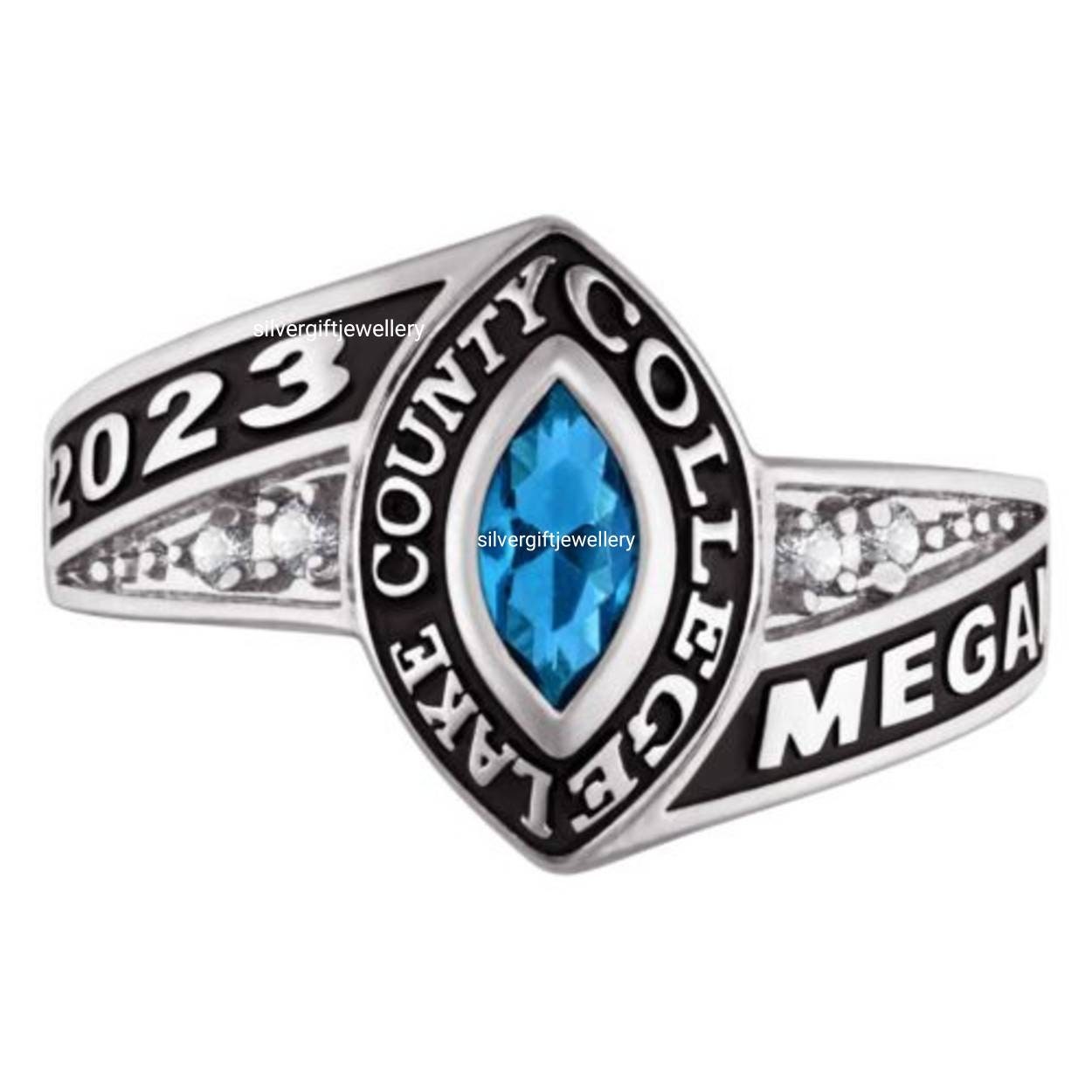 Silver925 High School Class Ring Graduation Ring Etsy